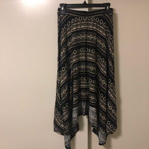Asymmetric boho skirt